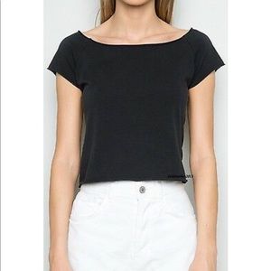 Brandy Melville Black Cotton Rin Top